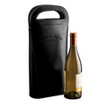 Black Leather Double Wine Carrier